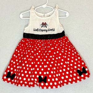 Disney Minnie Mouse Toddlers Girl’s Dress Walt Disney World Polka Dot Size 18m